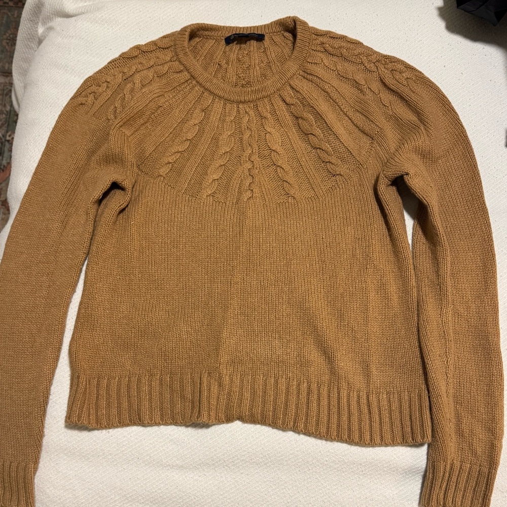 Brooks Brothers Women's Camel Crew Neck Sweater